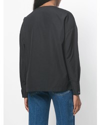 Черная блузка с длинным рукавом от Barena