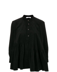 Черная блузка с длинным рукавом от Peter Jensen