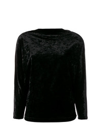 Черная блузка с длинным рукавом от Plein Sud