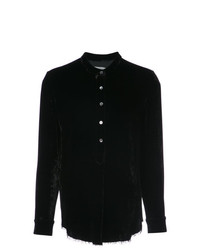 Черная блузка с длинным рукавом от Raquel Allegra