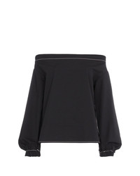 Черная блузка с длинным рукавом от Rejina Pyo