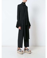 Черная блузка с длинным рукавом от Ellery