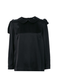 Черная блузка с длинным рукавом от Simone Rocha