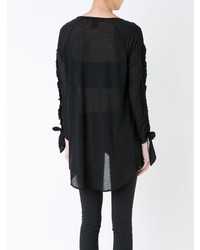 Черная блузка с длинным рукавом от Thomas Wylde