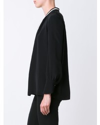 Черная блузка с длинным рукавом от Derek Lam