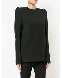 Черная блузка с длинным рукавом от Haider Ackermann