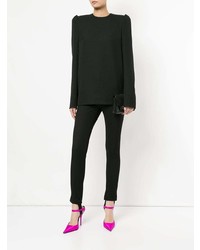 Черная блузка с длинным рукавом от Haider Ackermann