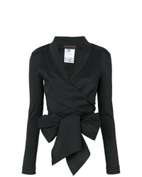 Черная блузка с длинным рукавом от Talbot Runhof