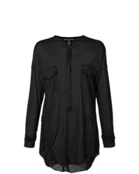 Черная блузка с длинным рукавом от Thomas Wylde