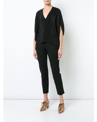 Черная блузка с длинным рукавом от Derek Lam