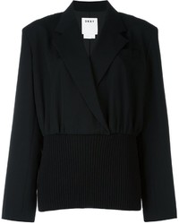 Черная блузка с принтом от DKNY