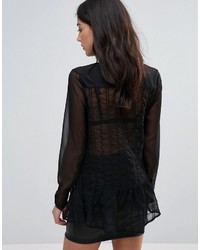 Черная блузка с принтом от Religion