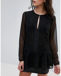 Черная блузка с принтом от Religion