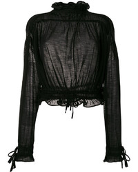 Черная блузка с рюшами от 3.1 Phillip Lim