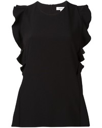 Черная блузка с рюшами от Carven