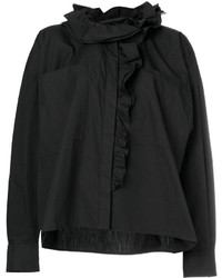 Черная блузка с рюшами от Faith Connexion