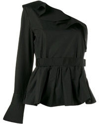 Черная блузка с рюшами от Fendi