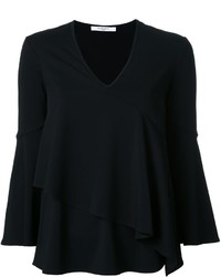 Черная блузка с рюшами от Givenchy