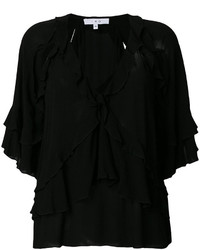 Черная блузка с рюшами от IRO