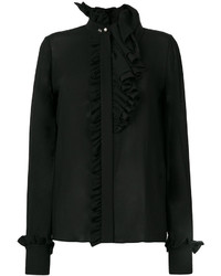 Черная блузка с рюшами от Lanvin
