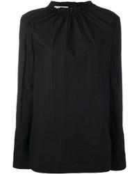 Черная блузка с рюшами от Marni