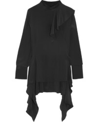Черная блузка с рюшами от Marni