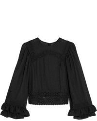 Черная блузка с рюшами от MCQ