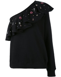 Черная блузка с рюшами от MSGM