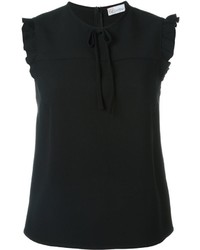 Черная блузка с рюшами от RED Valentino