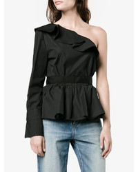 Черная блузка с рюшами от Fendi