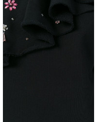 Черная блузка с рюшами от MSGM