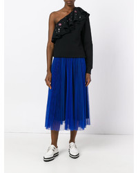 Черная блузка с рюшами от MSGM