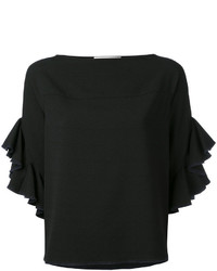 Черная блузка с рюшами от See by Chloe