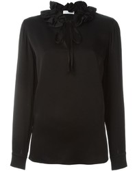 Черная блузка с рюшами от Sonia Rykiel