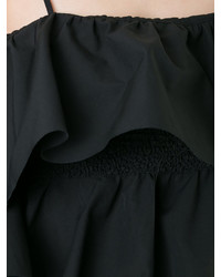 Черная блузка с рюшами от MSGM