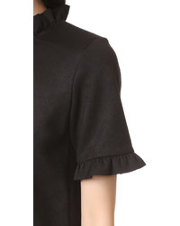 Черная блузка с рюшами от Cynthia Rowley