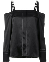 Черная блузка с украшением от 3.1 Phillip Lim