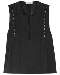 Черная блузка с украшением от Etoile Isabel Marant