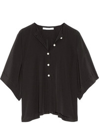 Черная блузка с украшением от Givenchy