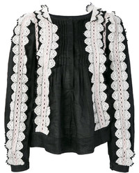 Черная блузка с украшением от Isabel Marant