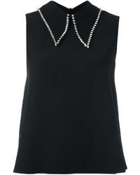 Черная блузка с украшением от McQ by Alexander McQueen