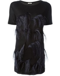Черная блузка с украшением от Nina Ricci