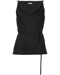 Черная блузка с цветочным принтом от Protagonist