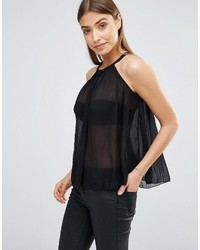 Черная блузка со складками от AX Paris