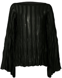 Черная блузка со складками от Chloé
