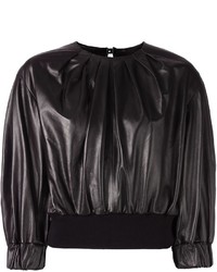 Черная блузка со складками от Drome