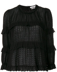Черная блузка со складками от Etoile Isabel Marant