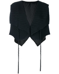 Черная блузка со складками от Issey Miyake