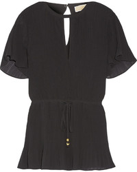 Черная блузка со складками от MICHAEL Michael Kors