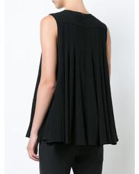 Черная блузка со складками от Co